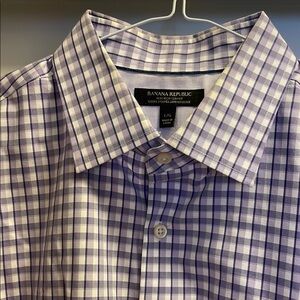 Banana Republic Purple Checkered Men's Shirt